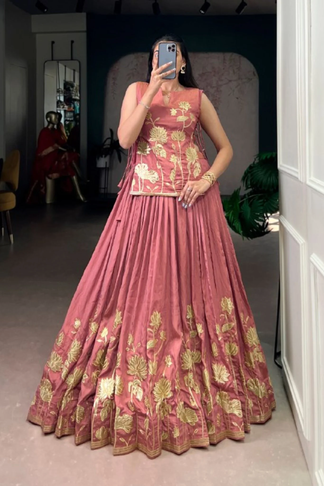 Pure Shimmer Embroidered Lehenga Co-Ord Set - Image 15