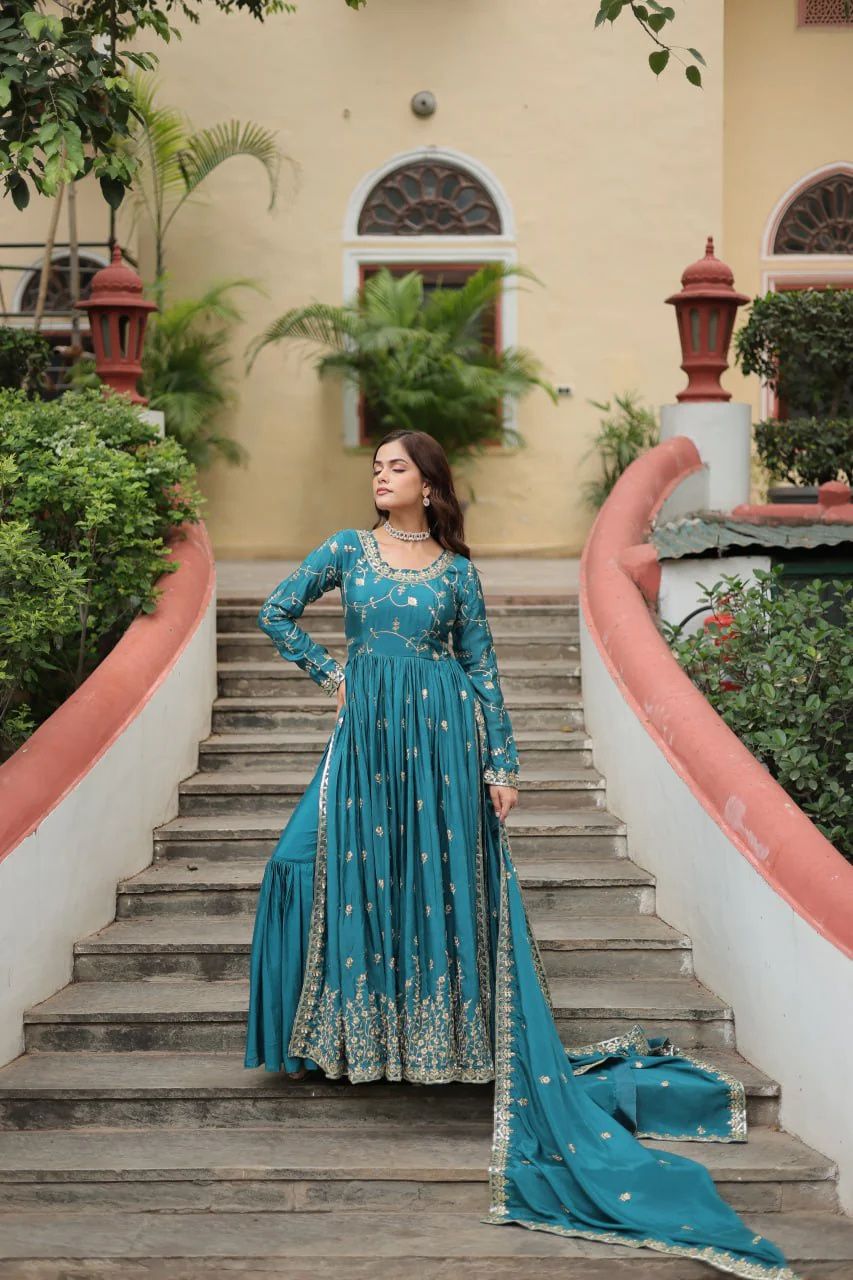 Rich Sequins Embroidered Work Women Suit Set - Image 38