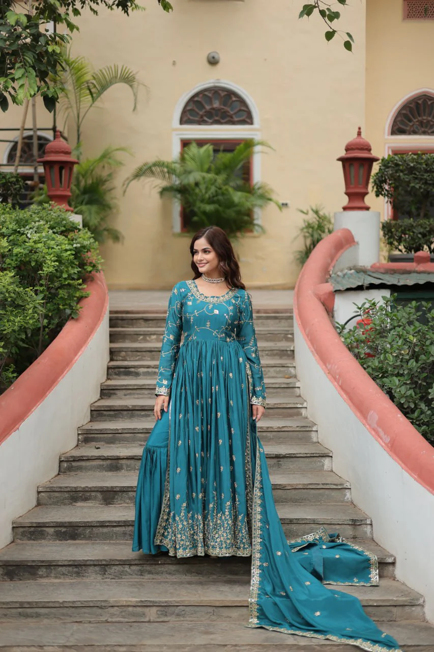Rich Sequins Embroidered Work Women Suit Set - Image 41