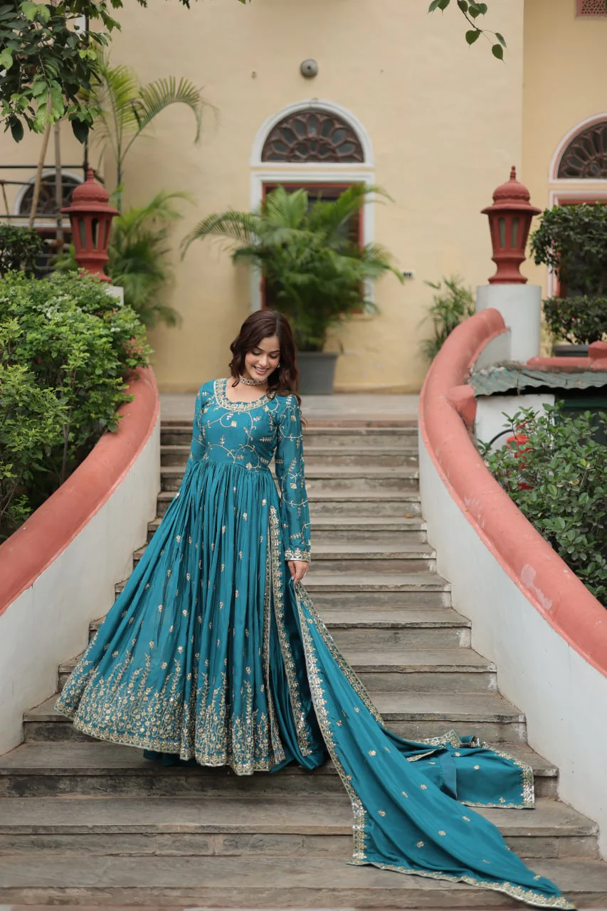 Rich Sequins Embroidered Work Women Suit Set - Image 42