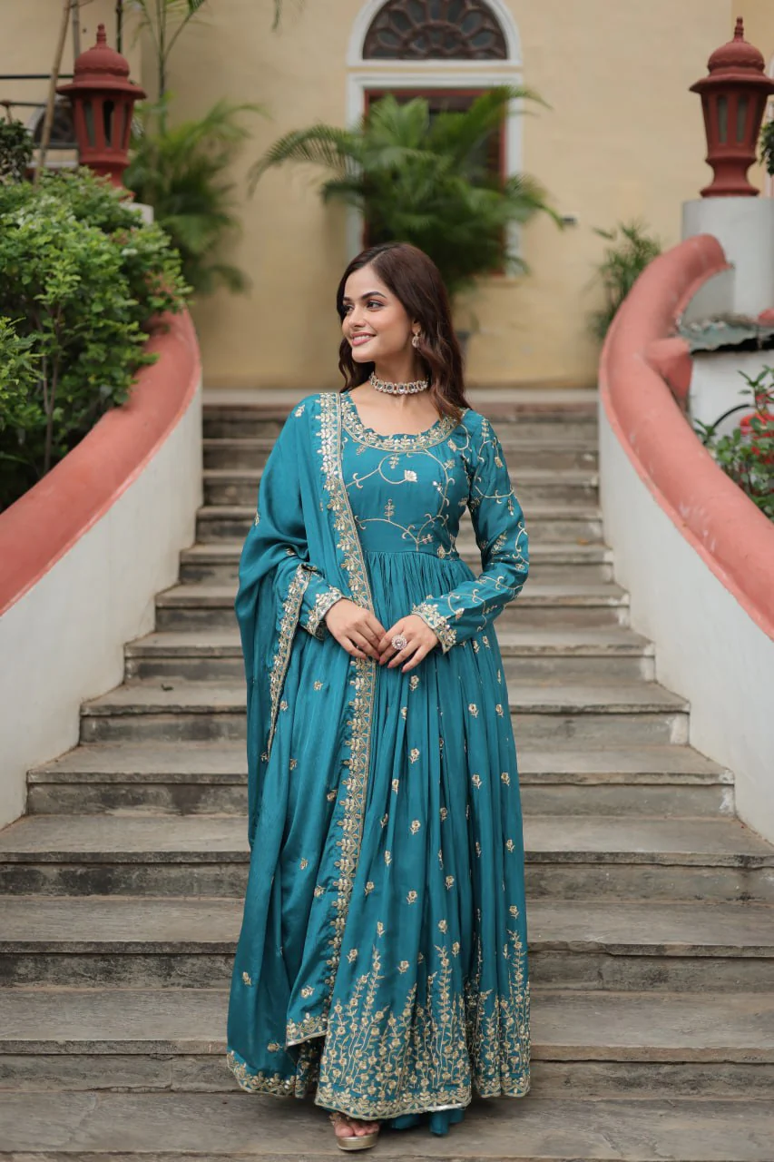 Rich Sequins Embroidered Work Women Suit Set - Image 45