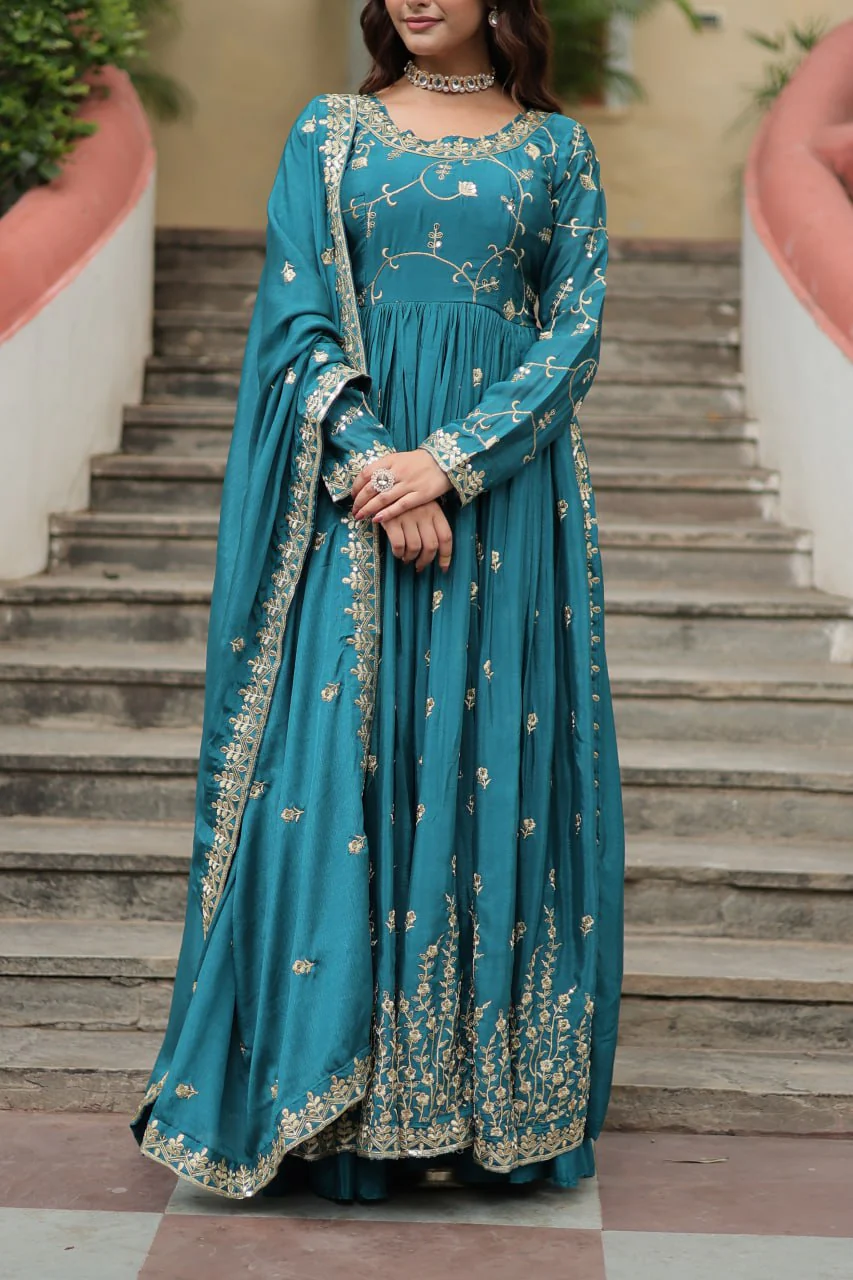 Rich Sequins Embroidered Work Women Suit Set - Image 49
