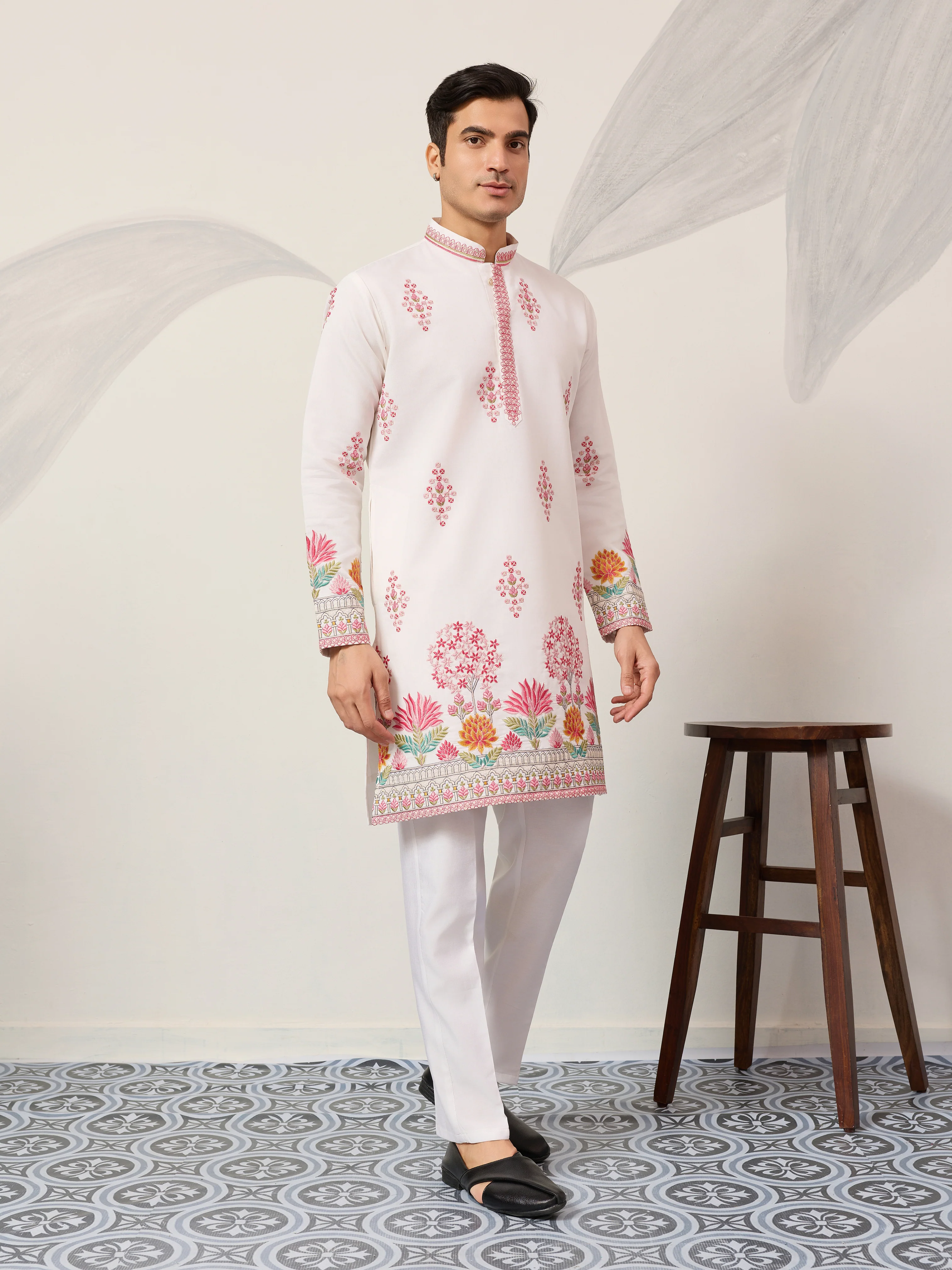 Royal Prince White Kurta Outfit for Mens Wear Collection - Image 3