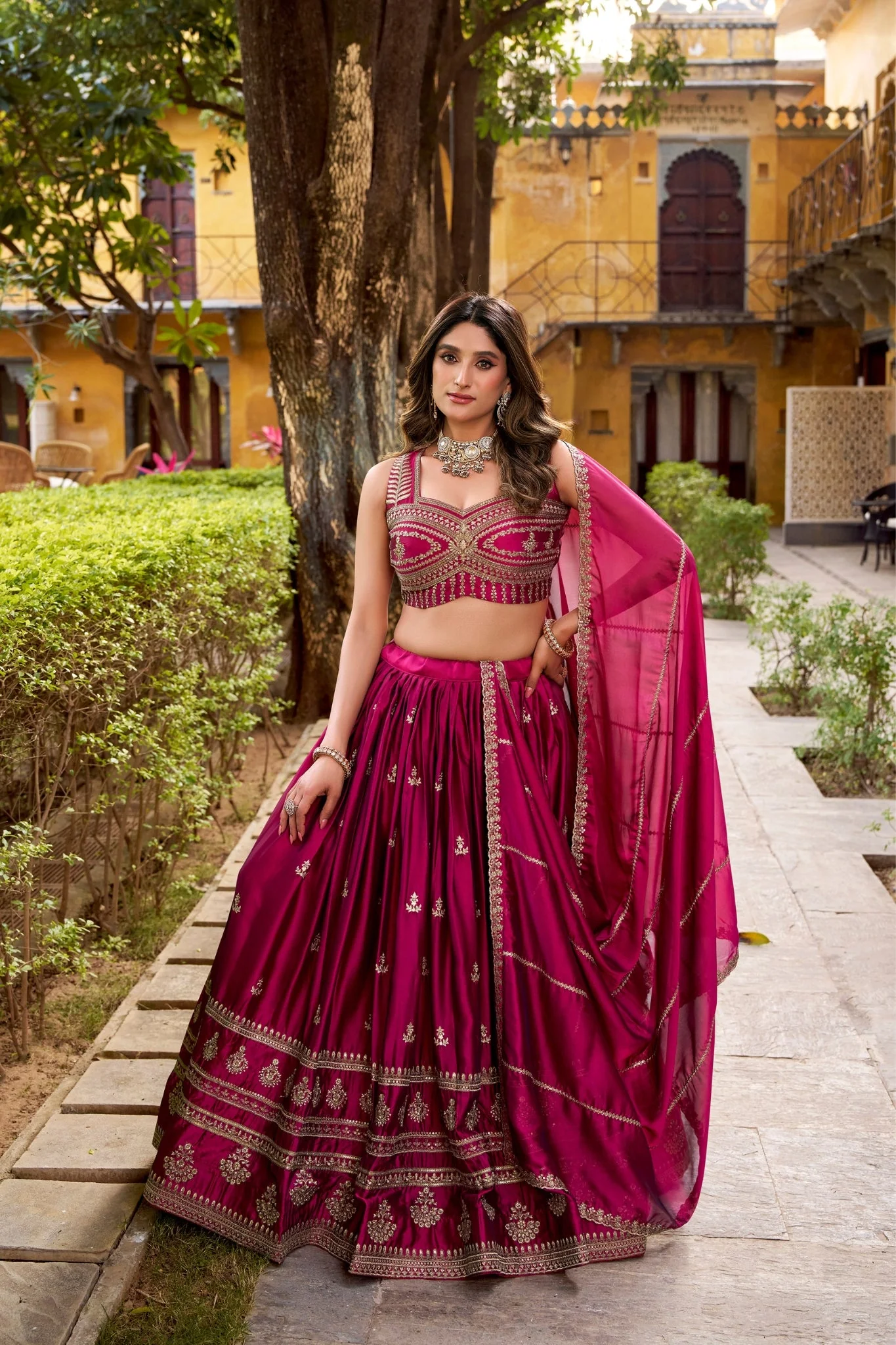 Royal Rangoli Embroidered Lehenga Set With Sequins And Thread Work - Image 3
