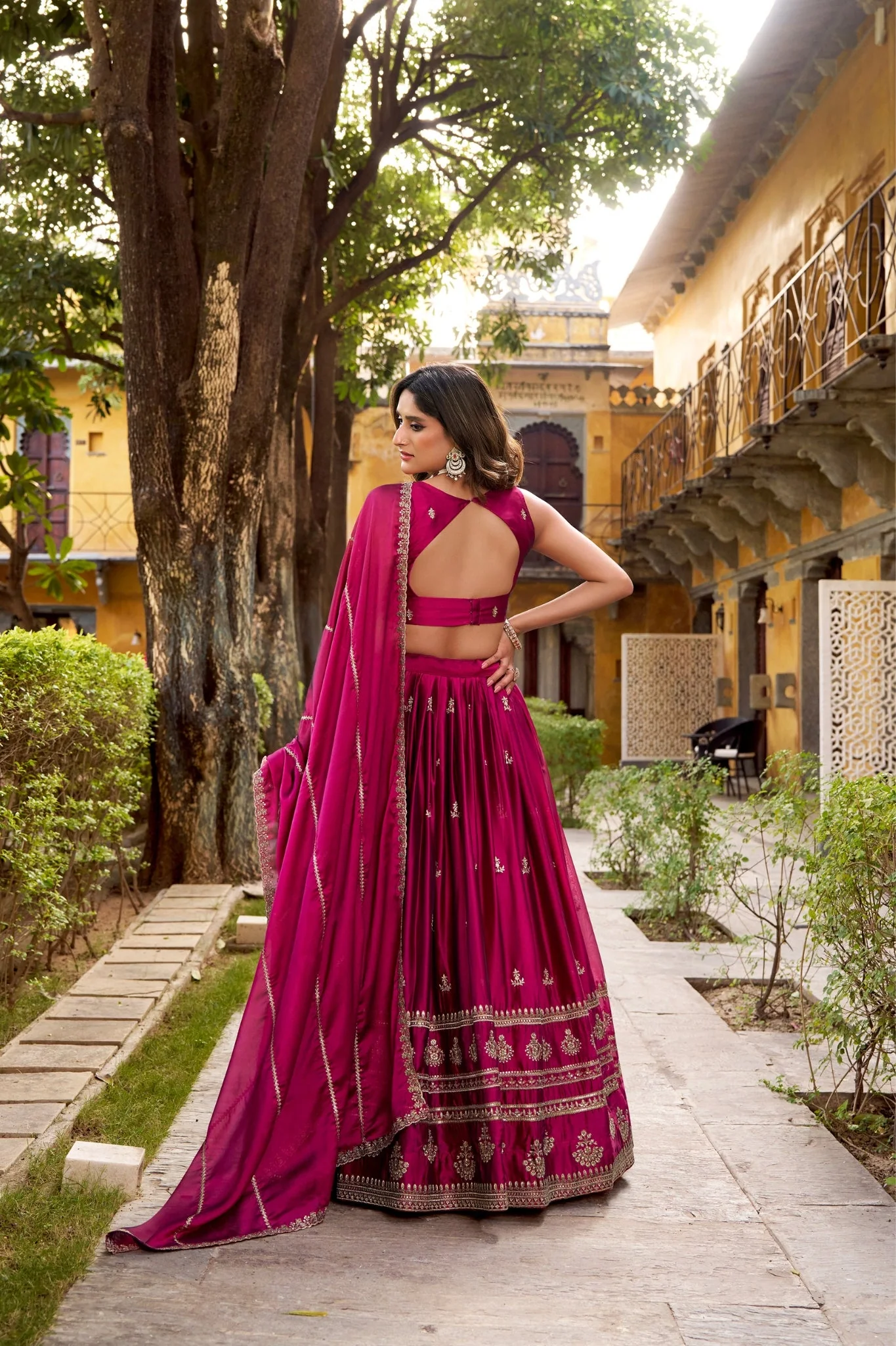 Royal Rangoli Embroidered Lehenga Set With Sequins And Thread Work - Image 4