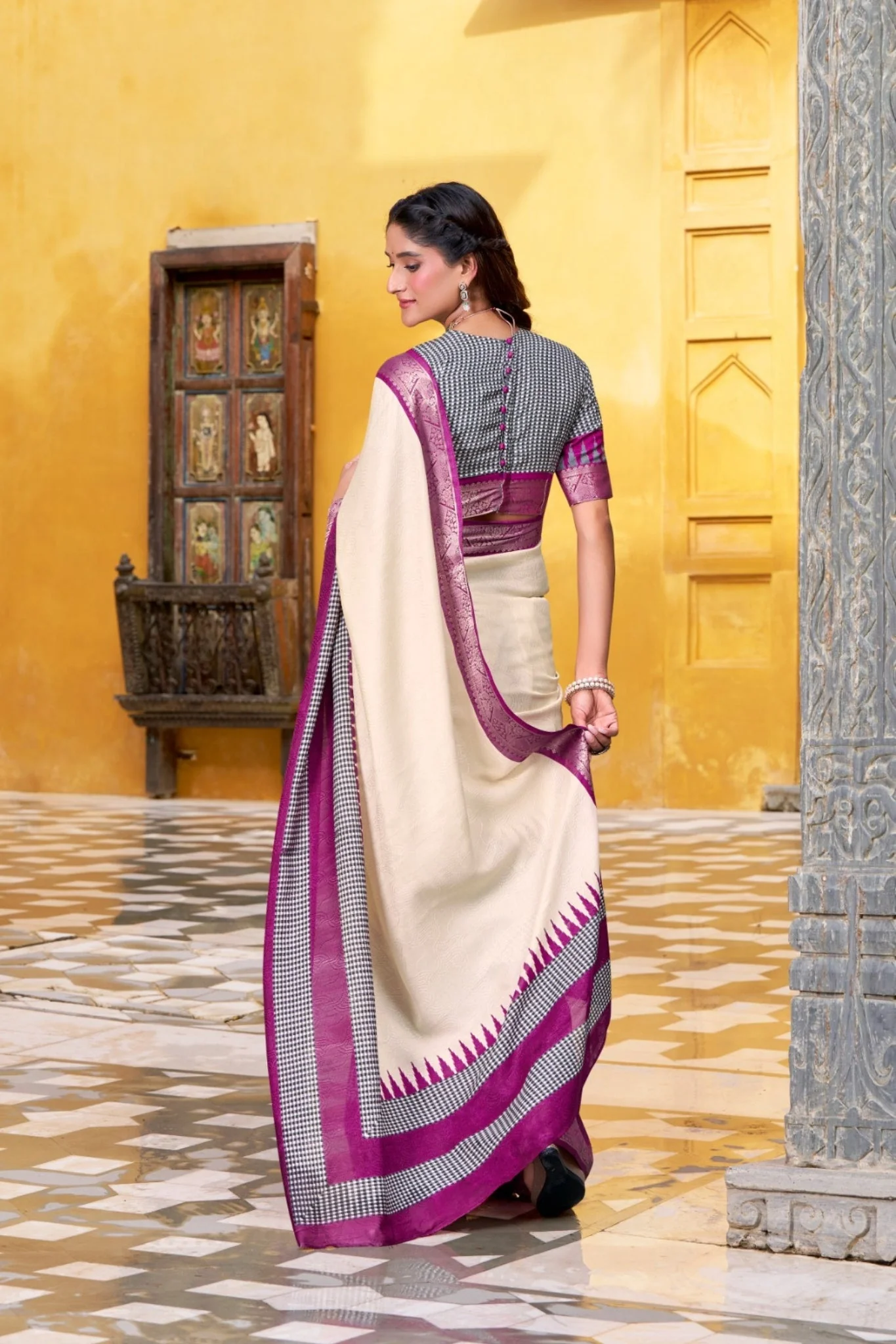 Royal Zari Cotton Saree Explore Tulip Ethnic Collection - Image 3