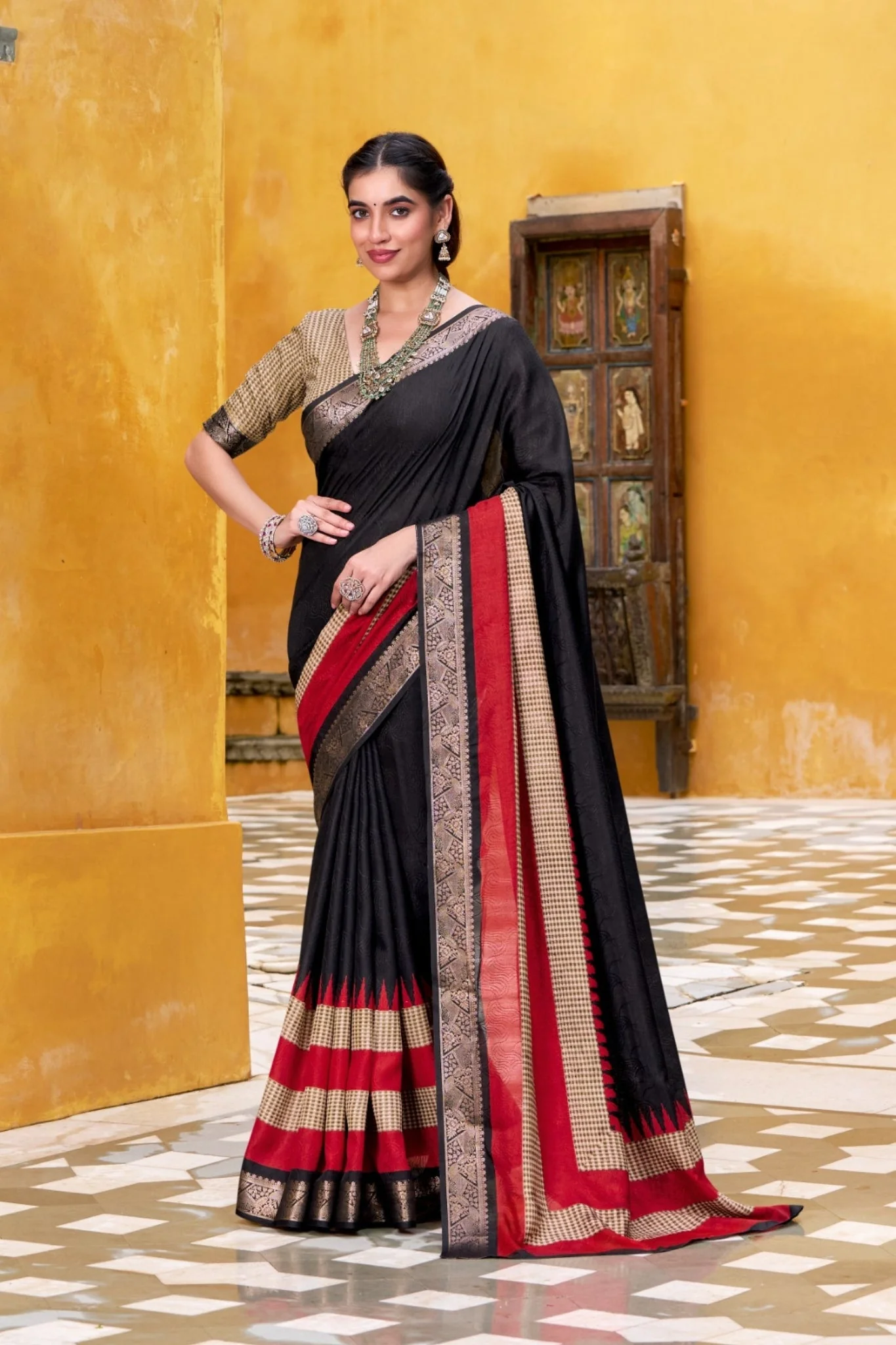 Royal Zari Cotton Saree Explore Tulip Ethnic Collection - Image 4