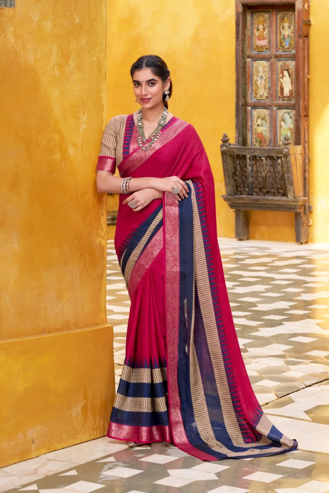 Royal Zari Cotton Saree Explore Tulip Ethnic Collection - Image 6