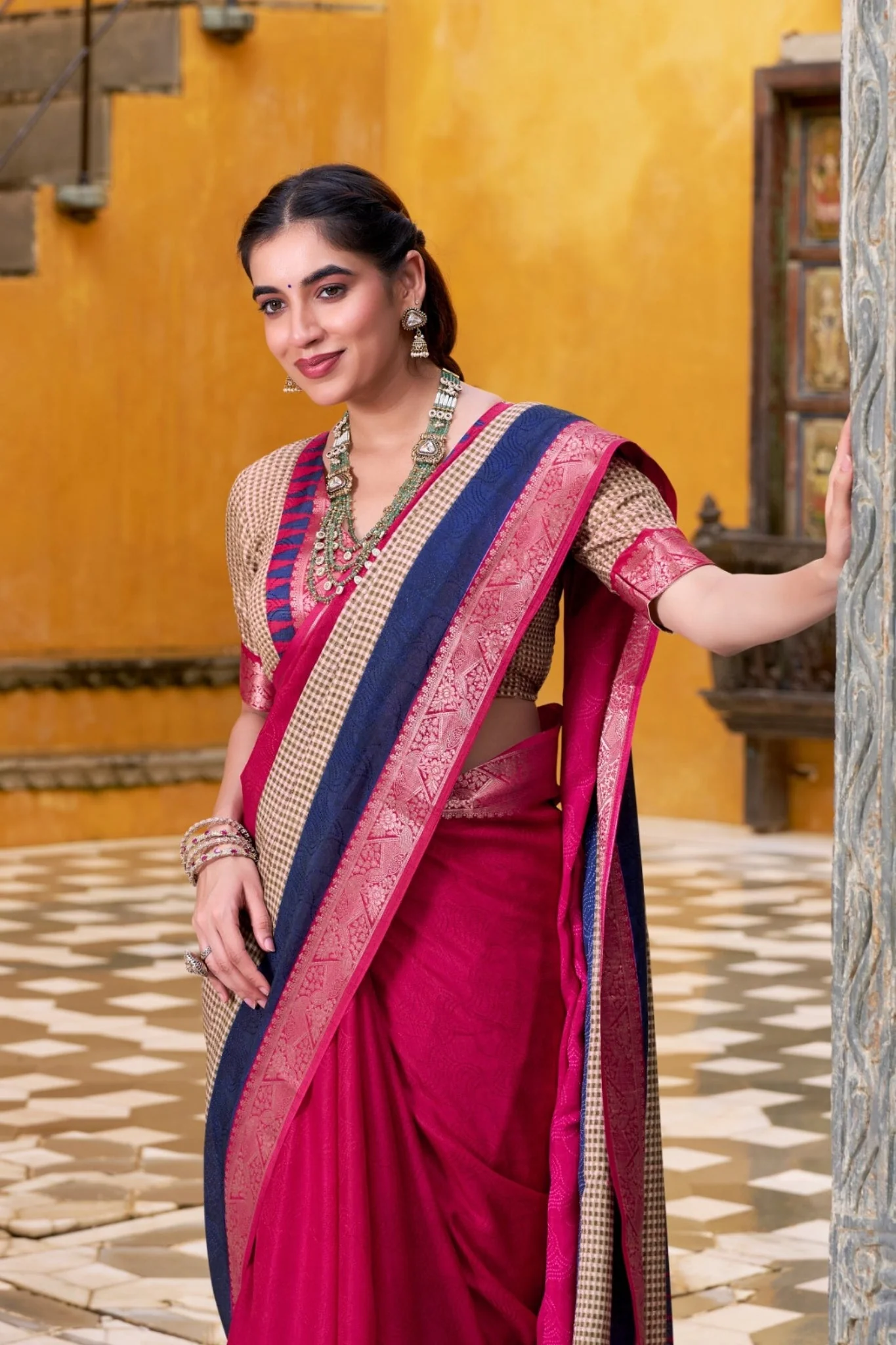 Royal Zari Cotton Saree Explore Tulip Ethnic Collection - Image 7
