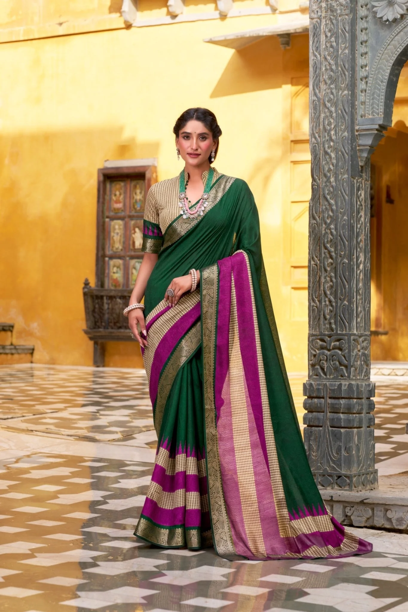 Royal Zari Cotton Saree Explore Tulip Ethnic Collection - Image 8