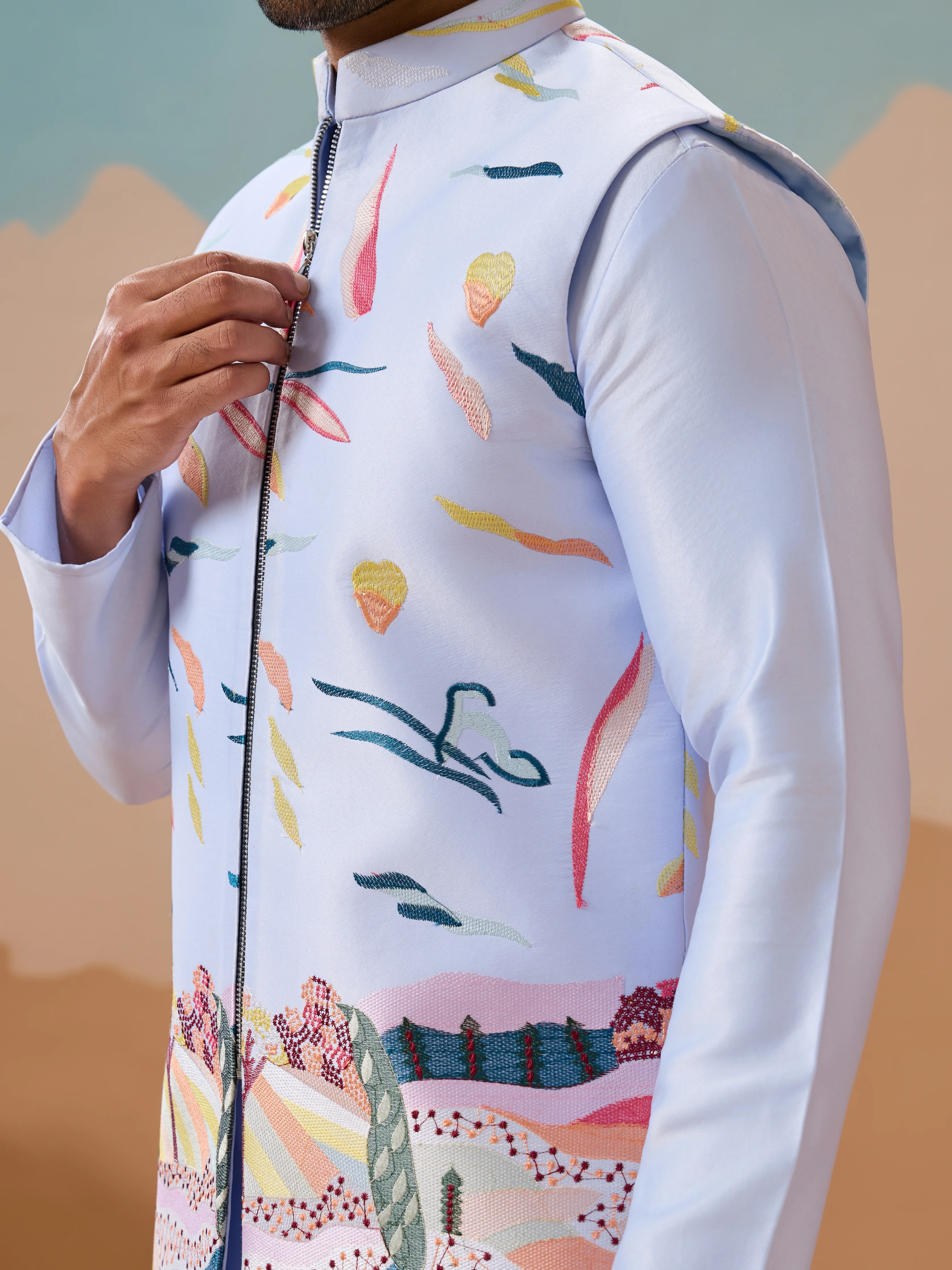Sky Exclusive Wedding Wear Koti Kurta Pair with Mens Wear - Image 2