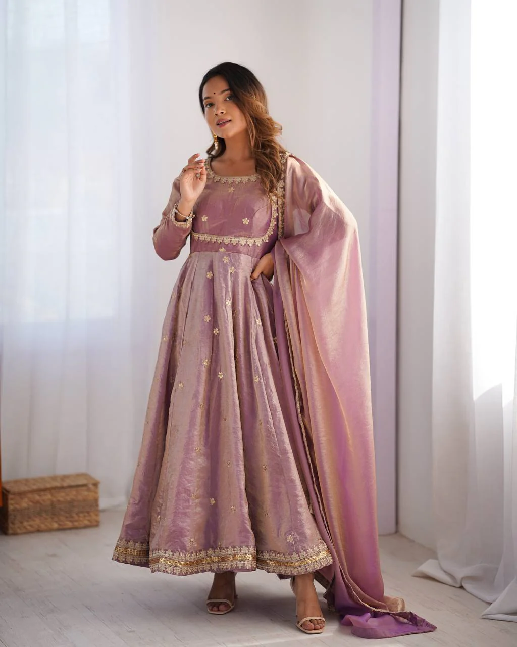 Stunning Fandy Silk with Coading & Sequence work Wedding Suit Set - Image 10