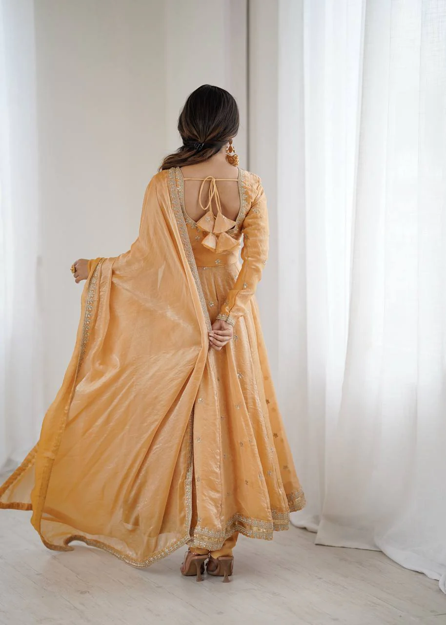 Stunning Fandy Silk with Coading & Sequence work Wedding Suit Set - Image 21