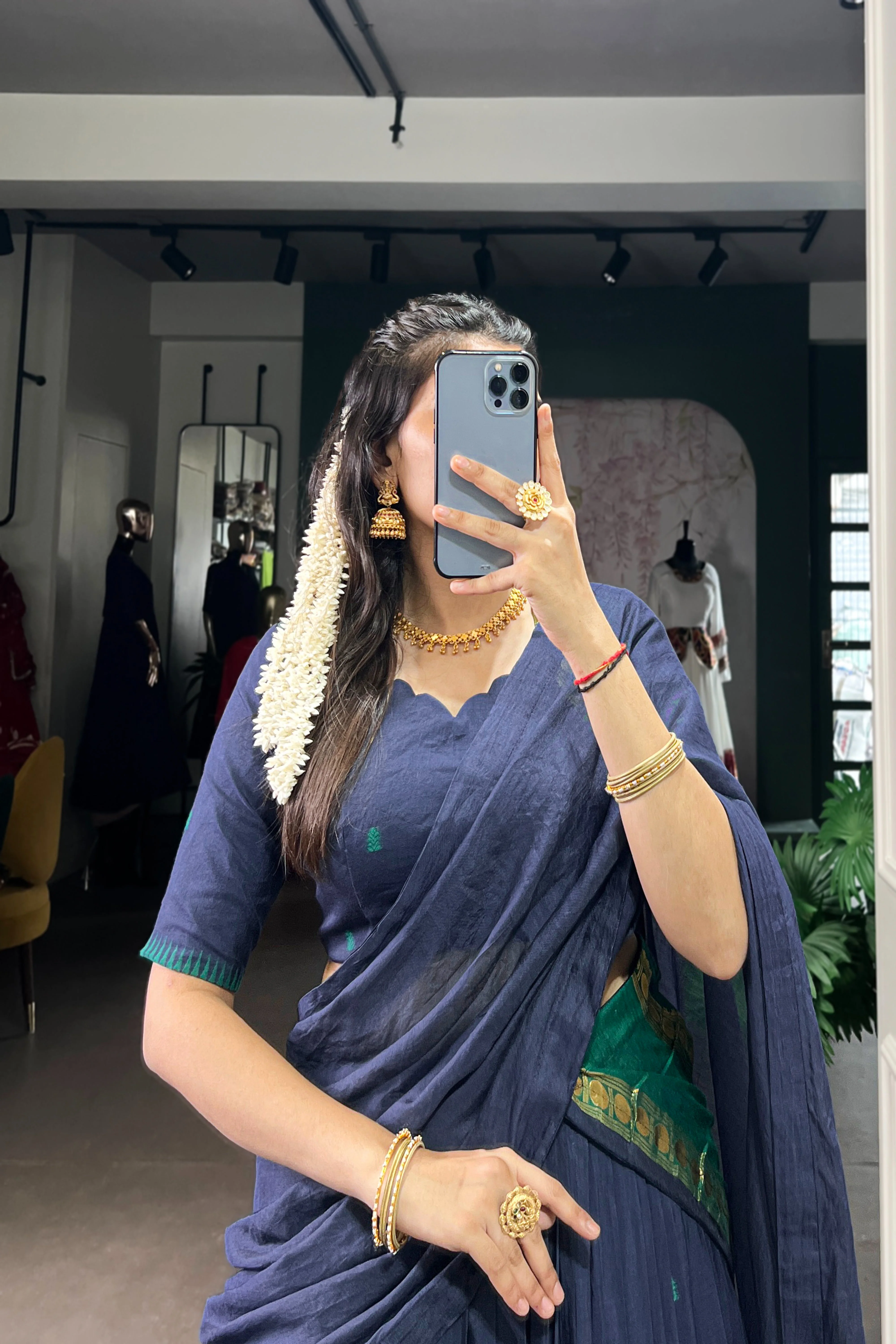 Pure Chanderi Zari Weaving Lehenga Choli With Dupatta - Image 29