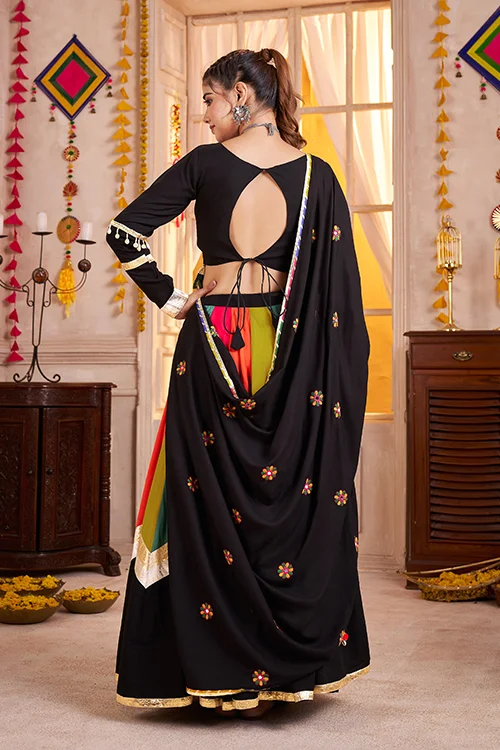 Traditional Multi Color Navratri Special Chaniya Choli - Image 5