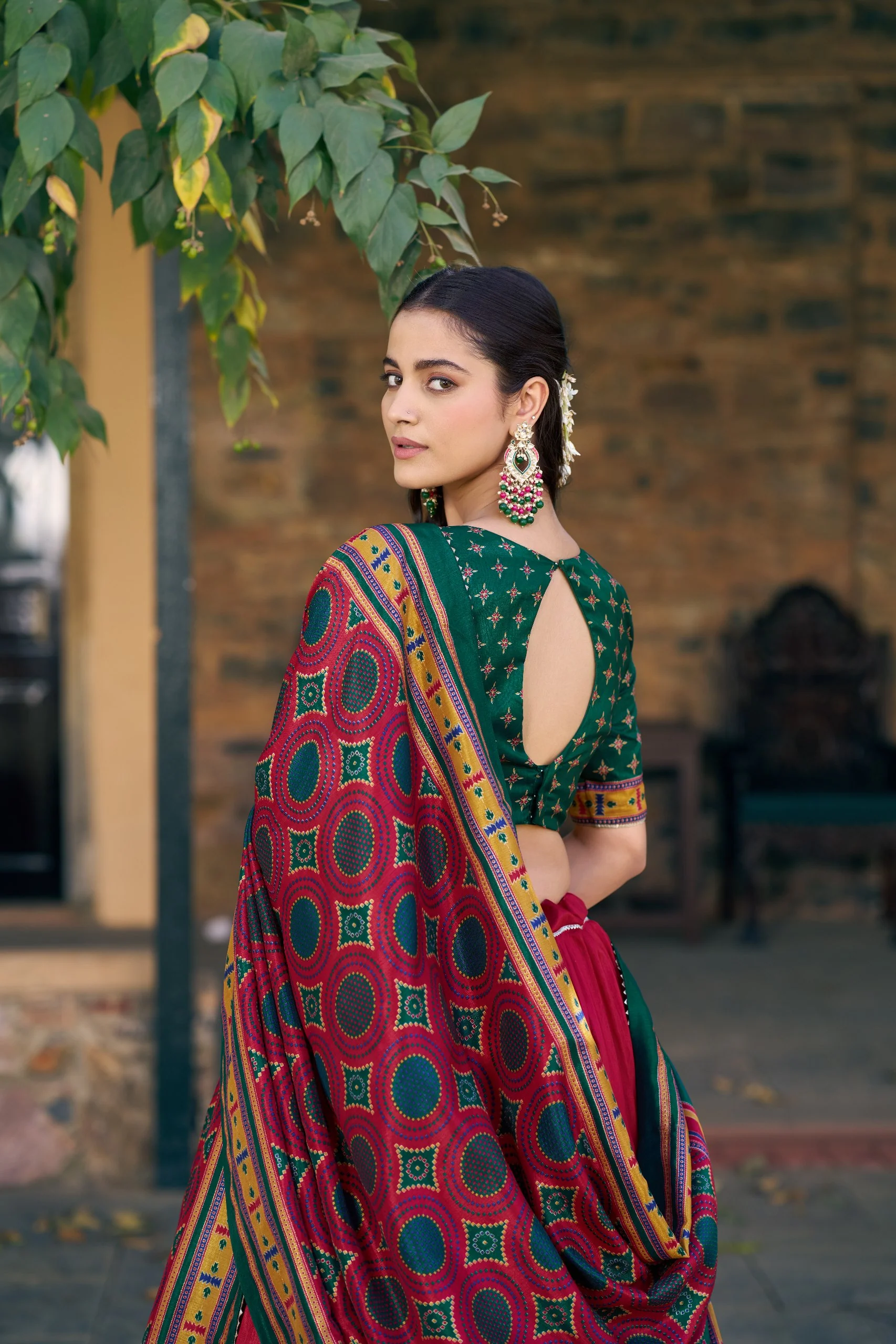 Traditional Tasar Silk Printed Lehenga Set for Special Occasions - Image 9