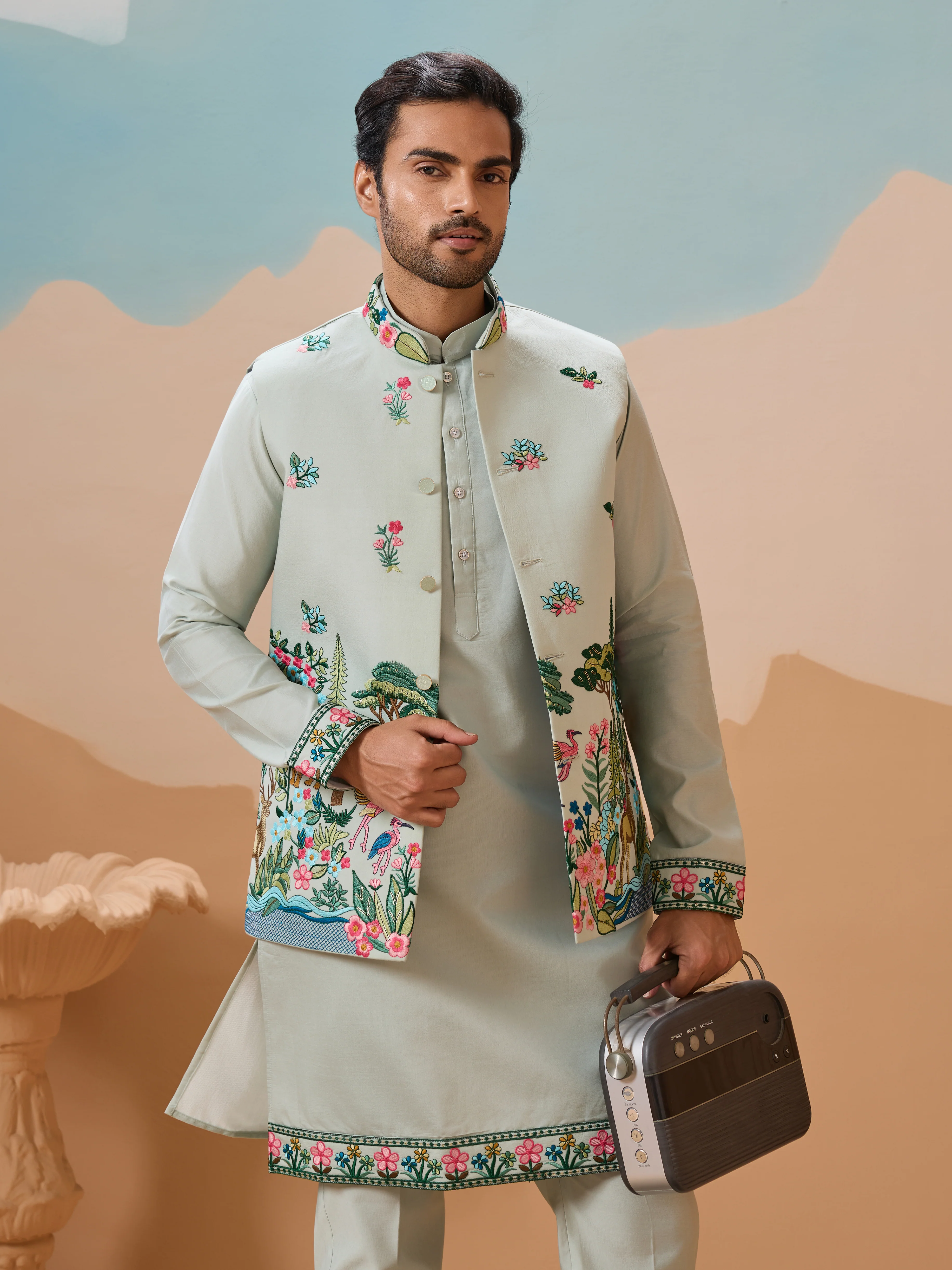 Trendy Royal Pista Ethnic Wear Koti Kurta Set for Men - Image 2