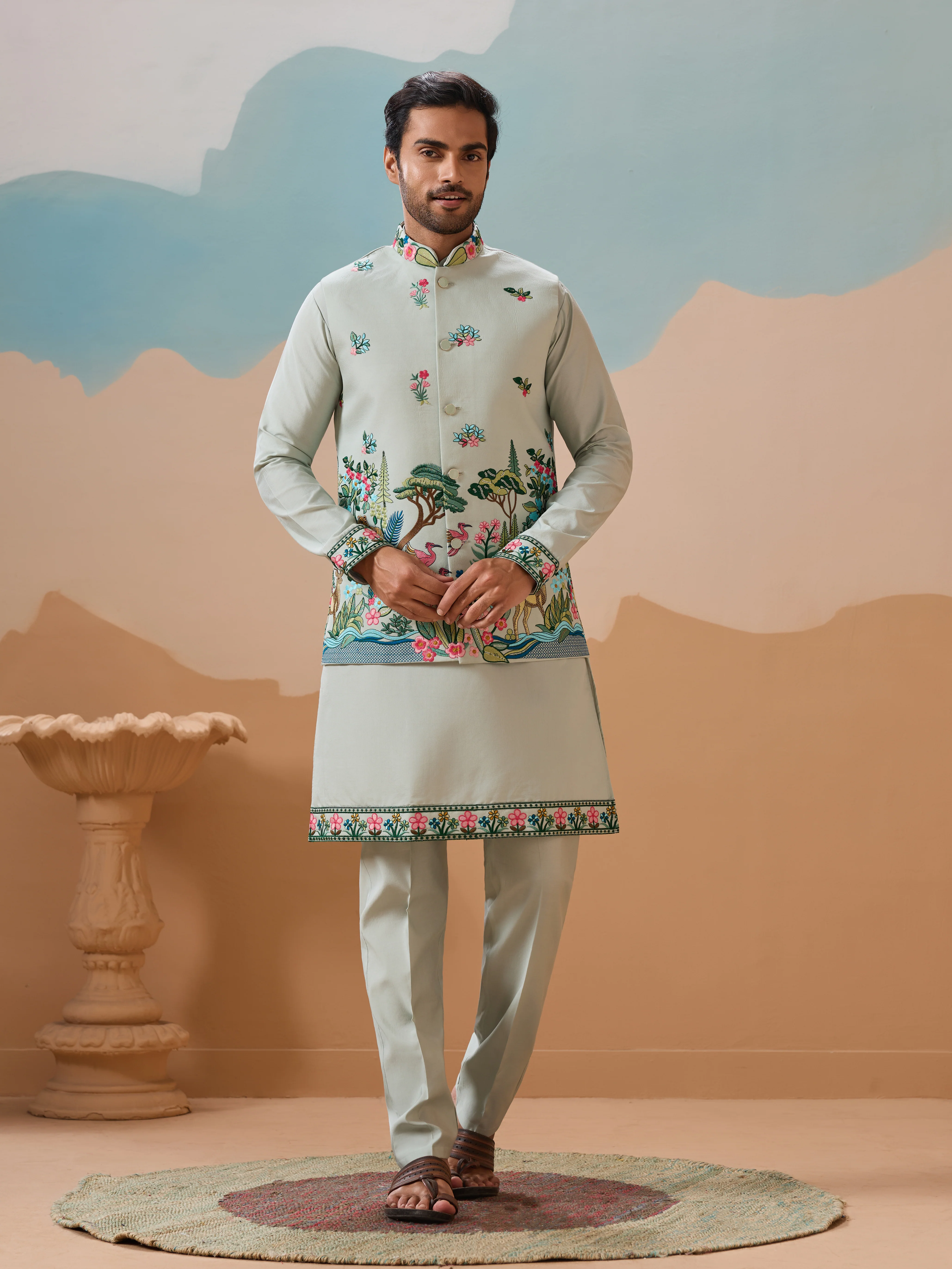 Trendy Royal Pista Ethnic Wear Koti Kurta Set for Men - Image 6