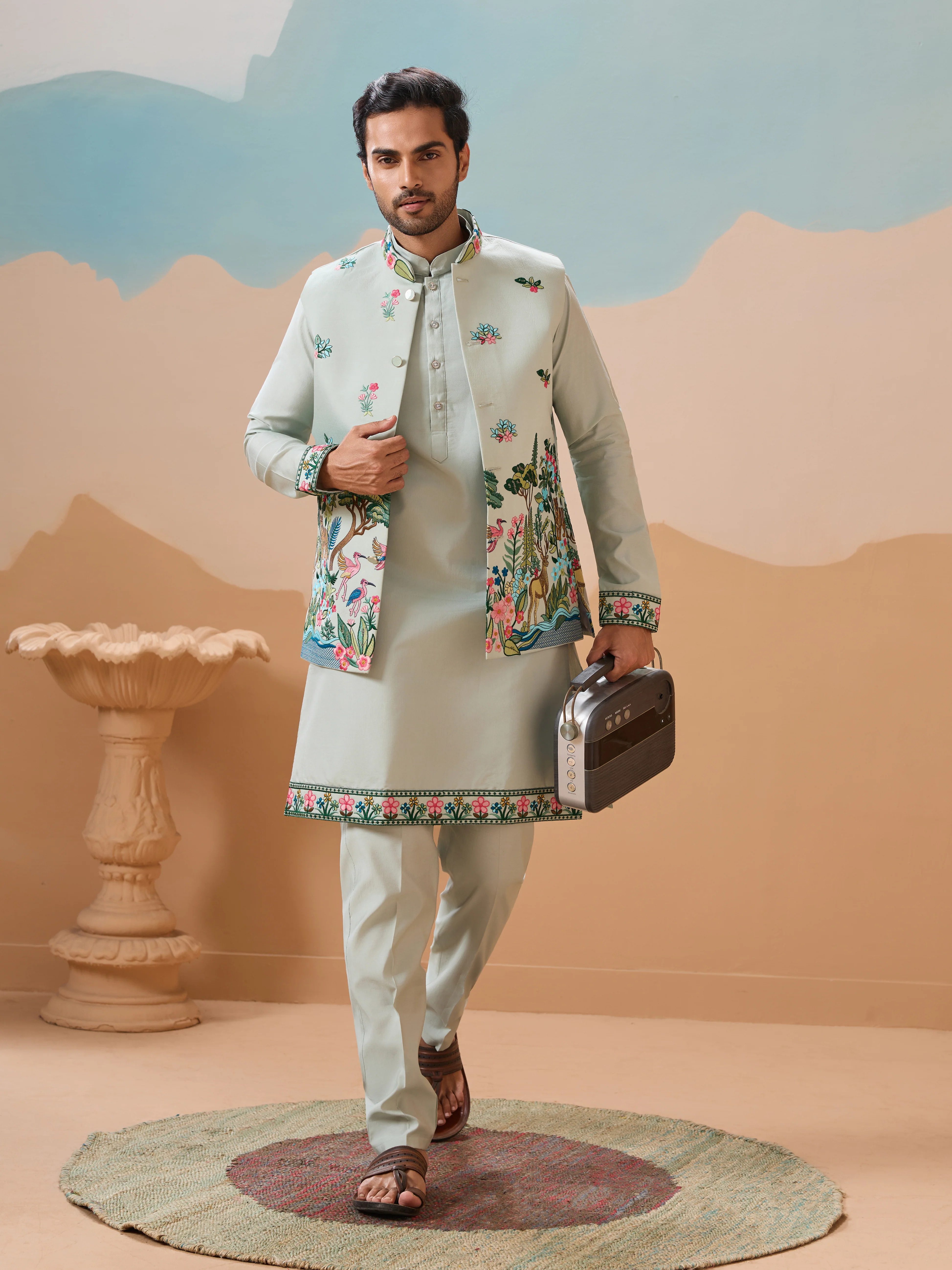 Trendy Royal Pista Ethnic Wear Koti Kurta Set for Men - Image 7