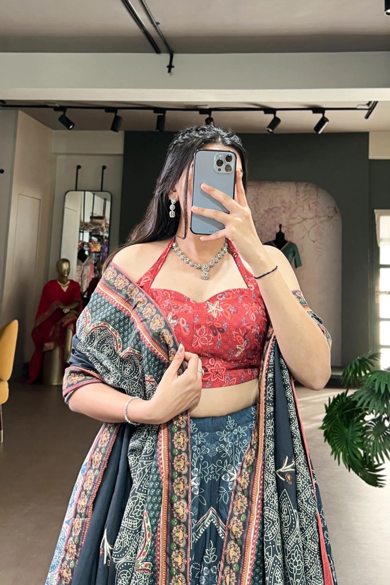 Vaishali Silk Printed With Beads Work & Gotta Patti Lace Designer Lehenga Set - Image 23