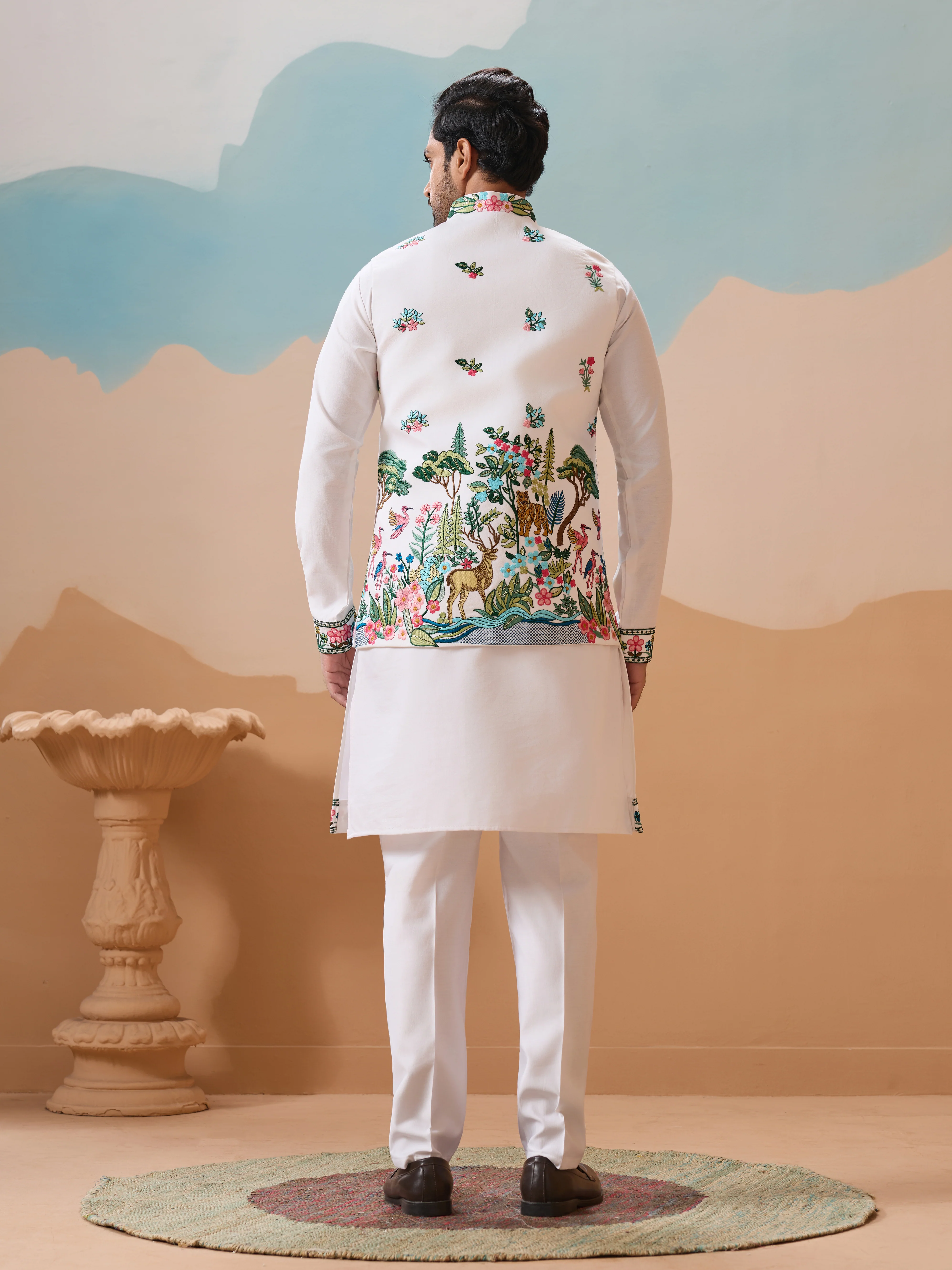Vantara Style Premium White Mens Wear Koti Kurta Collection - Image 7