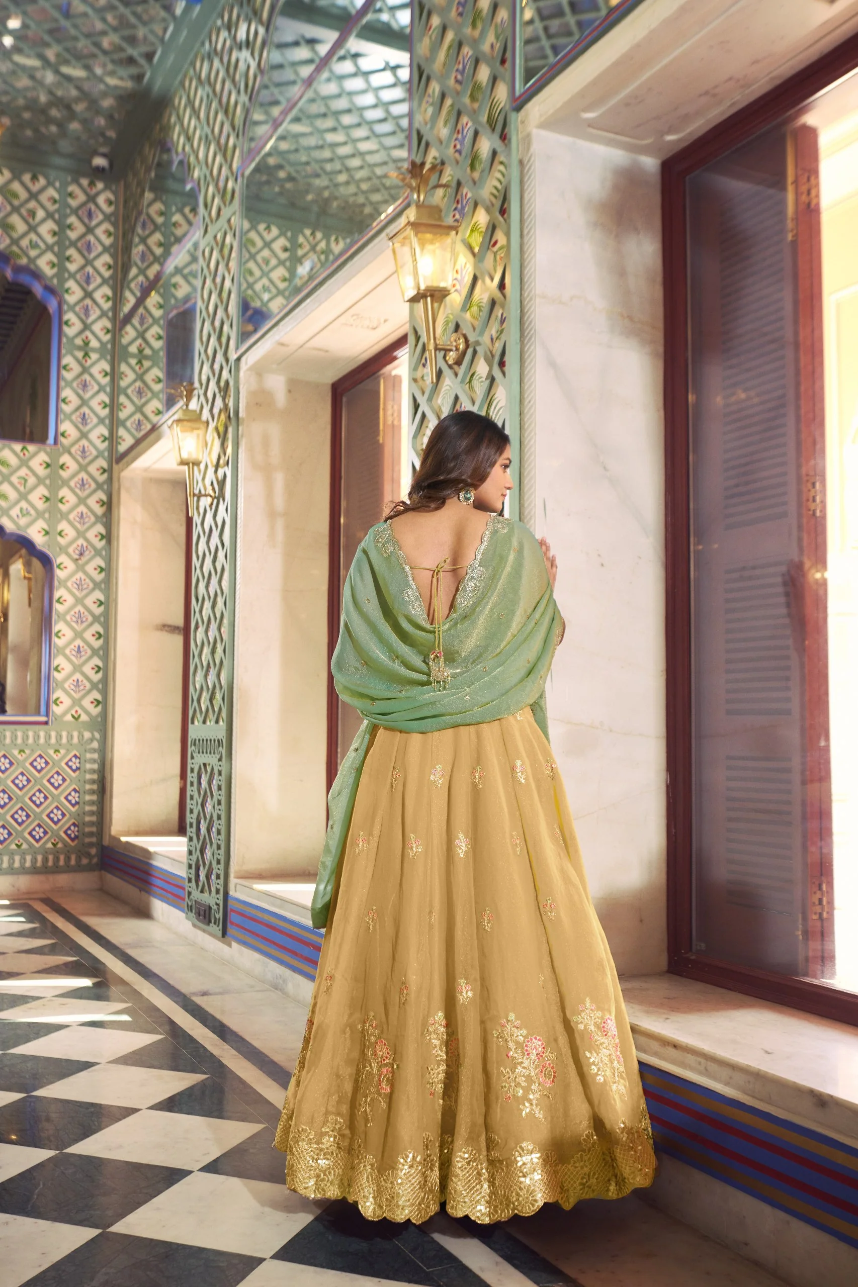 Wedding Special Yellow NC Moss Silk Designer Lehenga Set for Women - Image 5